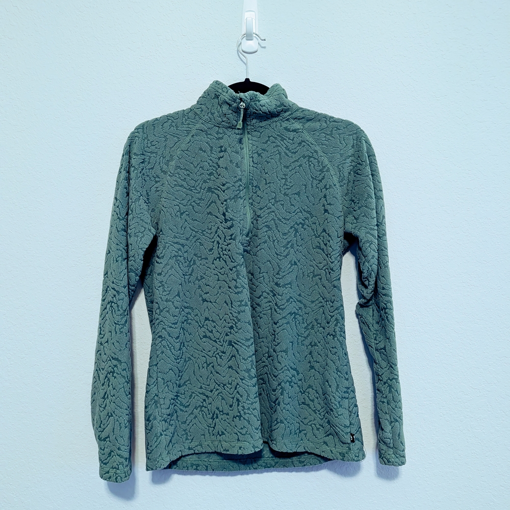 Eddie Bauer Olive Textured Fleece Jacket